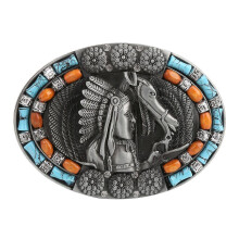 Western Cowboy Rodeo Belt Buckle Mens Womens Bohemian Style Belt Accessory 1