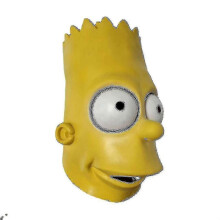 Masque Bart Les Simpson Masque de costume en latex de haute qualité pour Halloween - JA
