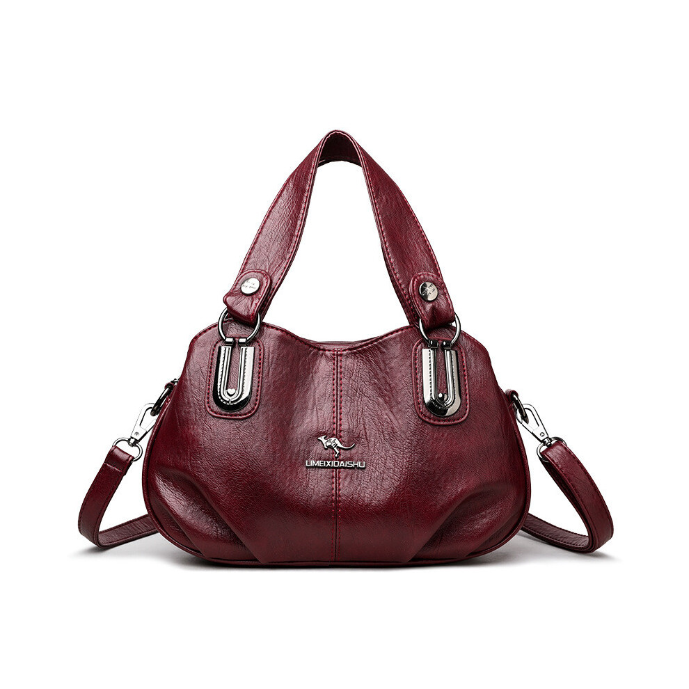 (Burgundy) Trendy Crossbody Summer Handbag For Women With Soft Material And Novel Colors
