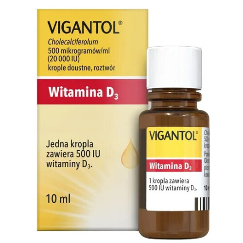 Vigantol 20000 IU, vitamin D3 oral drops, solution 10ml