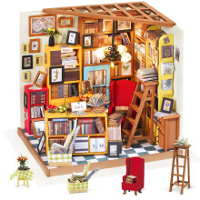 Rolife DIY Miniature Dollhouse Kits Books Store Wooden Dollhouse Model Creative Gifts For Kids, Teens and Adults