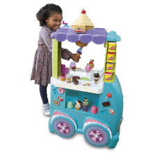 Play-Doh Kitchen Creations Ultimate Ice Cream Truck Playset with 27 Accessories, 12 Pots, Realistic Sounds, Multicolor, 203.2 x 635 x 558.8 mim