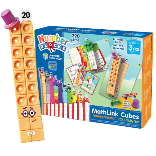 Learning Resources Learning Resources MathLink Cubes Numberblocks 11-20 Activity Set, 30 Numberblocks Activities Linked to TV Episodes, 155 Numberblocks MathLink Cubes & 1