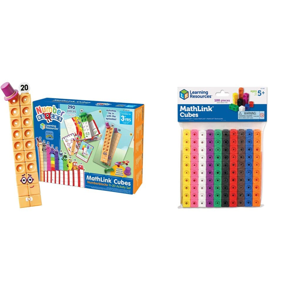 Learning Resources Mathlink Cubes Numberblocks 11-20 Activity Set, 30 Numberblocks Activities Linked To Tv Episodes, 155 Numberblocks Mathlink Cubes &