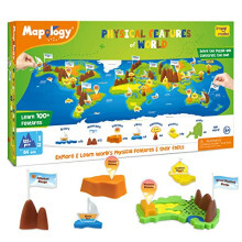 Imagimake Mapology Physical Features of World - 3D World Puzzle for Kids | STEM Learning & Educational Toy | Gifts for Boys & Girls 5-12 Years | Easte