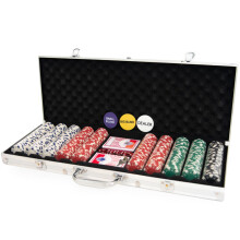 M.Y Texas Hold'em Poker Set - 500 Piece Set in Aluminium Case with 11.5g Heavyweight Poker Chips 2 Decks of Playing Cards Dealer Big Blind and Small B