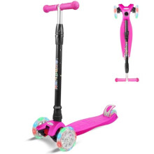 FAYDUDU Scooter for Kids Ages 3-12 Toddler Scooter 3 Wheel Scooter Kick Scooter for Girls Boys Light up Scooter with Adjustable Height, Non-Slip Deck