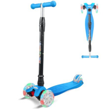 FAYDUDU Scooter for Kids Ages 3-12 Toddler Scooter 3 Wheel Scooter Kick Scooter for Girls Boys Light up Scooter with Adjustable Height, Non-Slip Deck