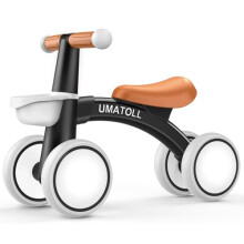 Umatoll Baby Balance Bike for 1 Year Old Boys Girls, 12-24 Months Toddler Balance Bike with Removable Basket, Adjustable Seat, 4 Wheels Infant Bike, F
