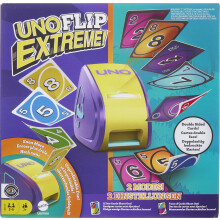 UNO Flip Extreme Card Game for Kids, Adults & Family combines UNO Flip and UNO Extreme in one freat game!, JCH61