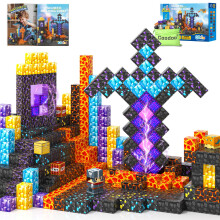 Magnetic Blocks - Build Mine Magnet World Magic Sword Portal Set, Building Toys Magnetic Tiles for Kids 3+, Classroom Must Haves Sensory Toddlers Toys
