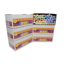 Bright Ideas PK312 PCS 10cm Giant Playground Chalk, Assorted Coloured Playground Chalk for Children, Bright Washable Sidewalk, Pavement, 6 x Boxes of