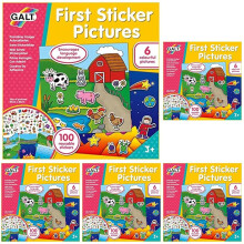 Galt Toys, First Sticker Pictures, Reusable Sticker Activity Kit, Ages 3 Years Plus, 20 x 20 centimeters (Pack of 5)