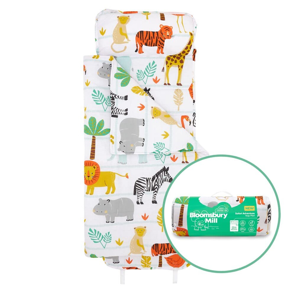Bloomsbury Mill - Nap Mat For Toddlers And Kids - Pillow, Mat And Blanket Included - All-In-One Sleeping Bag For Nursery & Ready Bed For Nap Time And