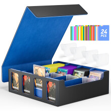 Hot Bee TCG Deck Box, Quartuple Trading Card Storage Box Holds 2400+ Cards for Yugioh, MTG, TCG, Magic the Gathering Commander Cards, Playing Card Cas