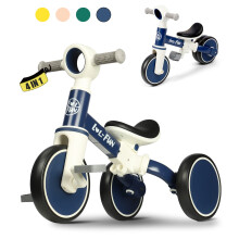 LOL-FUN Toddler Balance Bike for 1 2 Years Old, 4 in 1 Kids Tricycle for 1 to 4 Years Old Boys Girls Gift Present, 3 Wheel Trike Baby Bicycle with Rem
