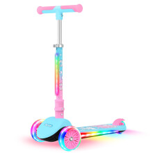 BELEEV A10 Scooter for Kids Ages 3-12 with Light-Up Stem & Deck & Wheels, 3 Wheel Folding Scooter for Toddlers Girls & Boys, 4 Adjustable Height, Extr