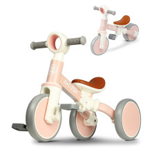 LOL-FUN Toddler Balance Bike for 1 2 Years Old, 4 in 1 Kids Tricycle for 1 to 4 Years Old Boys Girls Gift Present, 3 Wheel Kids Trike Baby Bicycle wit