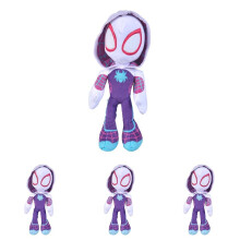 Spiderverse Ghost Spider Action Figure 25 cm Soft Toy with Glow in the Dark eyes (Pack of 4)
