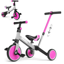 KORIMEFA 4 in 1 Toddler Balance Bike Kids Trike for 1 2 Year Old Boys Girls Trike with Parent Handle Kids Bike with Adjustable Seat and Detachable Ped