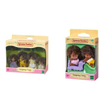 Sylvanian Families Hedgehog Family & 5424 Hedgehog Twins - Dollhouse Playsets, Purple