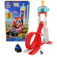 Paw Patrol Rescue Wheels Super Loop Tower HQ 1m Tall with Lights and Sounds, Vehicle Launcher, Chase Figure & Police Cruiser