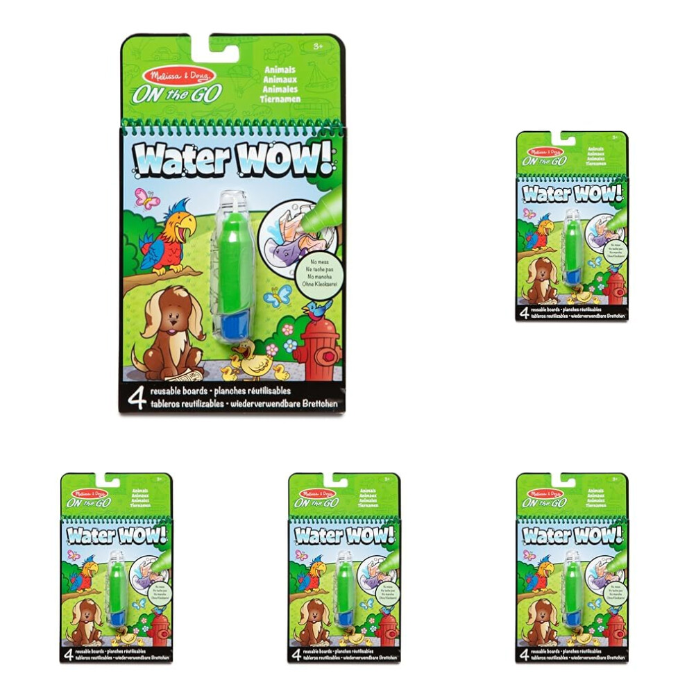 Melissa & Doug Water Wow! Animals Magic Painting Books with Water Pens | Water Colouring Books for Children Age 3 4 5 6 7 | Travel Toys for Toddlers o