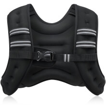 ZELUS Weighted Vest,5.4kg Weight Vest with Reflective Stripe for Workout, Strength Training, Running, Fitness, Muscle Building, Weight Loss, Weightlif