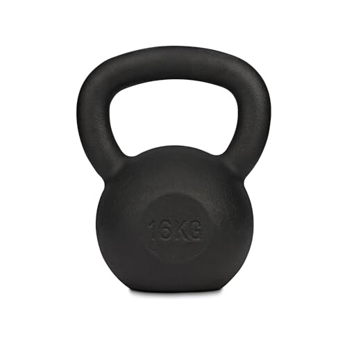 Athlyt Cast-Iron Kettlebell, 16kg, Black 1
