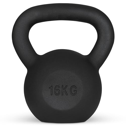 Athlyt Cast-Iron Kettlebell, 16kg, Black