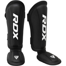 RDX Shin Guards Kickboxing Muay Thai, SATRA SMMAF Approved, Premium Maya Hide Leather, Leg Instep Protection Pads, MMA Martial Arts kicking Sparring T