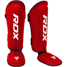 RDX Shin Guards Kickboxing Muay Thai, SATRA SMMAF Approved, Premium Maya Hide Leather, Leg Instep Protection Pads, MMA Martial Arts kicking Sparring T