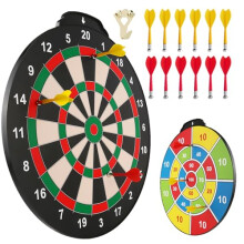 Esjay 18 inch Magnetic Dart Board Set, Safe Dart Game for Kids, Best Boy Toys Gift Indoor Outdoor Game with 12 Darts, Double Sided Large Size Dartboar