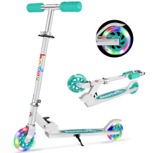 BELEEV Scooter for Kids, 2 Wheels Folding Kick Scooter for Children Girl and Boys, 3 Adjustable Height, Flashing Light Wheels, Lightweight Scoote rAge
