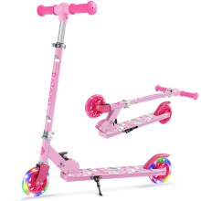 BELEEV V1 Scooter for Kids, 2 Wheels Folding Kick Scooter for Children Girl and Boys, 3 Adjustable Height, Flashing Light up Wheels, Lightweight Scoot
