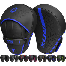 RDX Boxing Pads Curved Focus Mitts, Maya Hide Leather KARA Hook and jab Training Pads, Adjustable Strap Ventilated, MMA Muay Thai Kickboxing Coaching