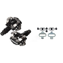 SHIMANO PDM520 Clipless SPD Bicycle Cycling Pedals BLACK With Cleats & SH56 MTB SPD cleats multi-release