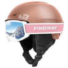Findway Ski Helmet with Goggles Set, Adjustable Winter Sport Helmet with Protective Glasses for Adults Windproof Snow Gear for Men Women Youth
