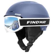 Findway Ski Helmet with Goggles Set, Adjustable Winter Sport Helmet with Protective Glasses for Adults Windproof Snow Gear for Men Women Youth