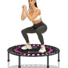 Darchen 200 KG Mini Trampoline for Adults, Indoor Small Rebounder Exercise Trampoline for Workout Fitness for Quiet and Safely Cushioned Bounce, [100