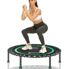Darchen 200 KG Mini Trampoline for Adults, Indoor Small Rebounder Exercise Trampoline for Workout Fitness for Quiet and Safely Cushioned Bounce, [100