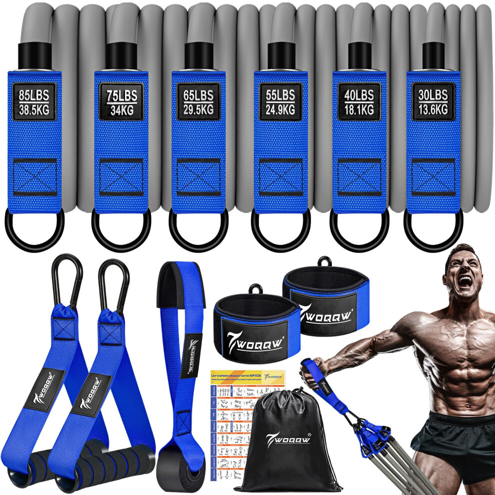 Photos - TRX & CrossFit Resistance Bands Set Men, 350lbs Heavy Exercise Bands with Handles, Door Anchor, Ankle Straps, Home Gym Workout Equipment fo