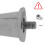 55 Sport Aluminium Replacement Rugby Studs - 100 Pack (18mm) - Silver 2