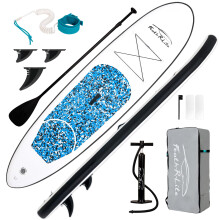 FunWater Inflatable Stand Up Paddle Board Surfboard SUP Complete Paddle Board Accessories Adjustable Paddle Pump ISUP Travel Backpack Leash Waterproof