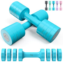 Sportneer Adjustable Dumbbells Set: Each 1kg/1.5kg/2kg/2.5kg (2kg-5kg per Pair), 4-in-1 Dumbbells Set Women, Weights for Women, Adjustable Dumbbell Pa