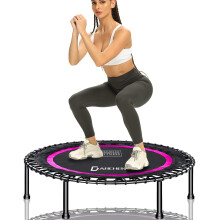 Darchen 200 KG Mini Trampoline for Adults, Indoor Small Rebounder Exercise Trampoline for Workout Fitness for Quiet and Safely Cushioned Bounce, [100