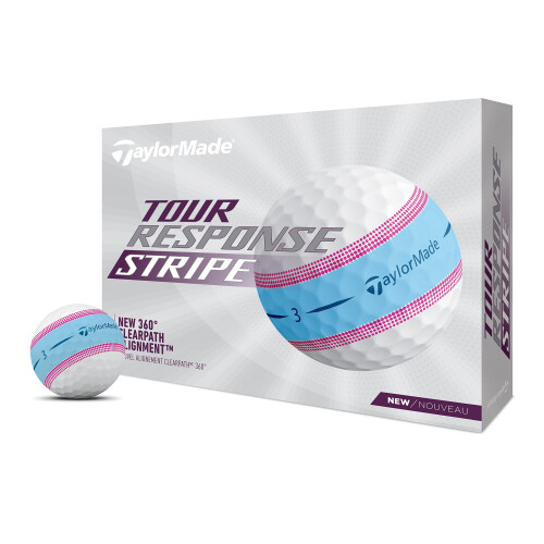 TaylorMade Golf Tour Response Stripe Ball Blue/Pink Dozen