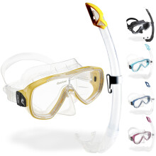 Cressi Onda Combo Set- Onda Mask + Snorkel Mexico, One Size, Unisex Adult, Transparent/Yellow