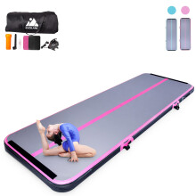 EVOLAND 3M Inflatable Gymnastics Mat Tumbling Mat, 10cm Thick Air Floor Practice Gymnastics Workout Mat Practice for Home Use, Beach, Park Exercise Fi