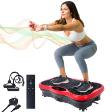 EVOLAND Vibration Plate Exercise Machine, Vibration Fitness Trainer with Bluetooth Speaker 5 Program Modes 2 Resistance Bands, Home Exercise Equipment